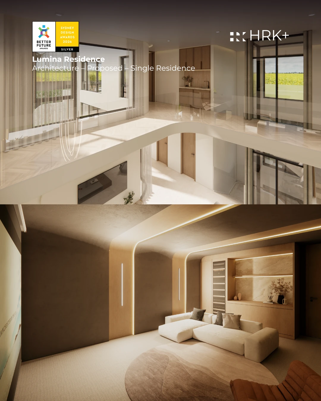 Lumina Residence proposed upper-level living and bedroom spaces