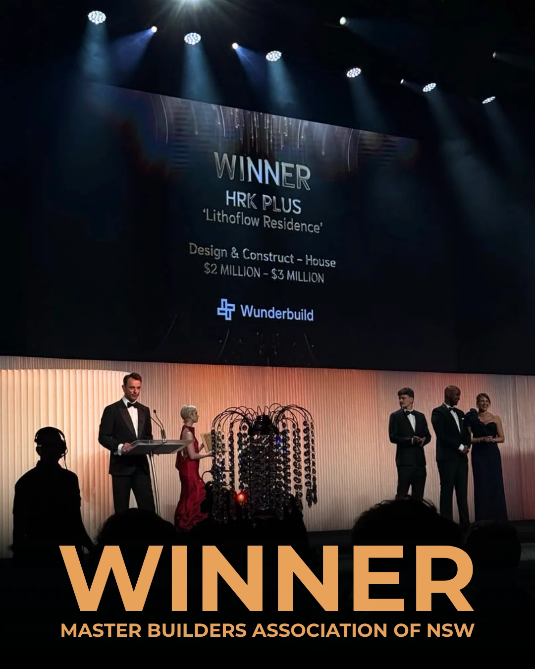 HRK+ receives the Master Builders NSW award for Lithoflow Residence